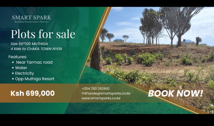 1/8 Plots for Sale in Muthiga Nyeri 4kms from Chuka  Town